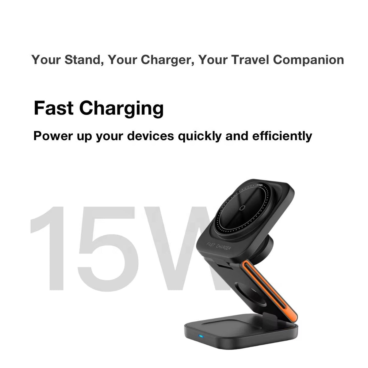 3 in 1 Foldable Magnetic Wireless Charger Multifunction Phone Charging Stand Chargers Wireless Charger