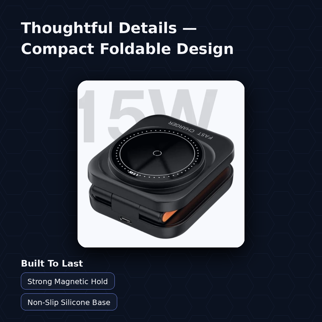 3 in 1 Foldable Magnetic Wireless Charger